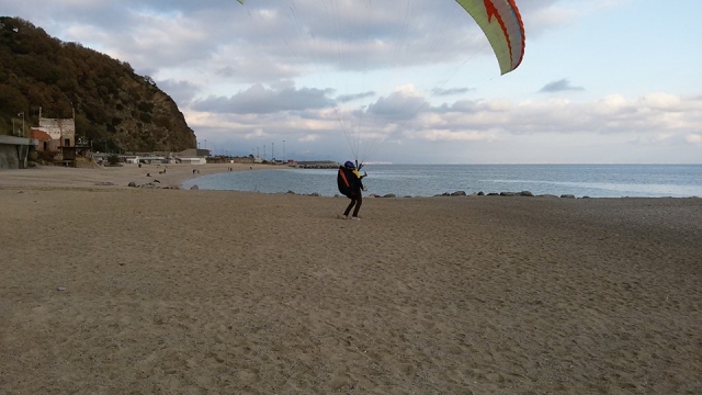 Atterraggio sulla sabbia